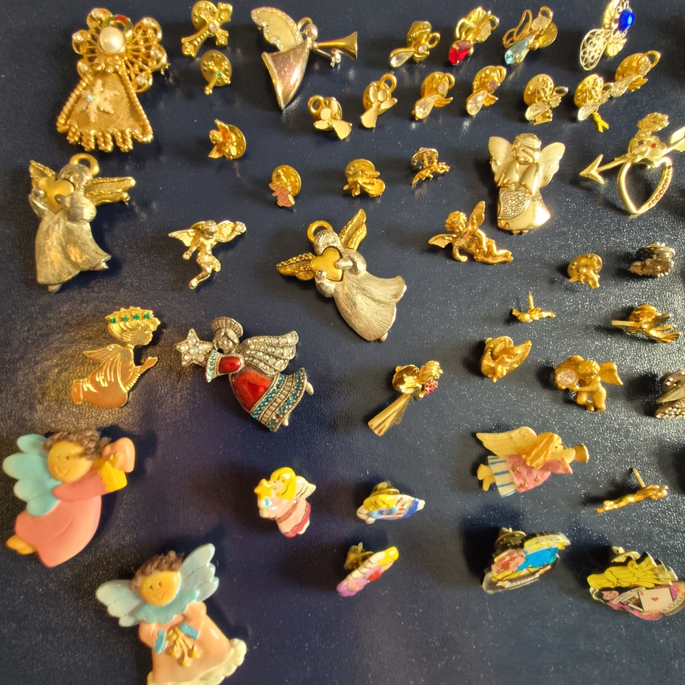 Assorted Angel Brooches and Pins